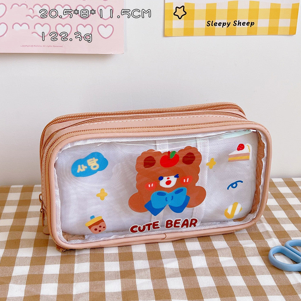 Multifunctional Large Capacity Double Layer Pencil Case