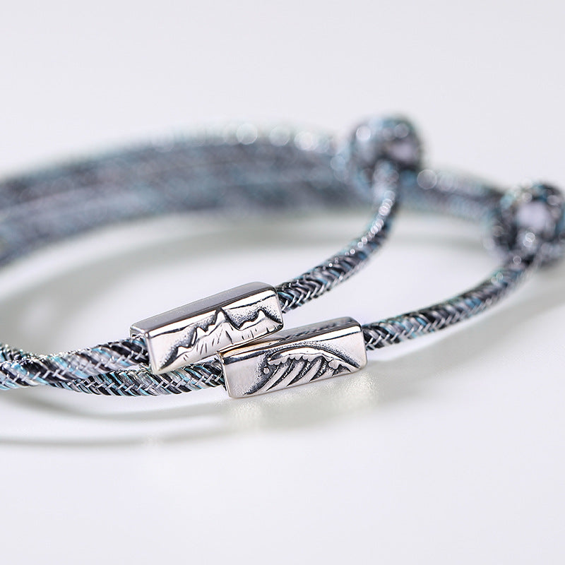 Pure silver vow of love hand rope