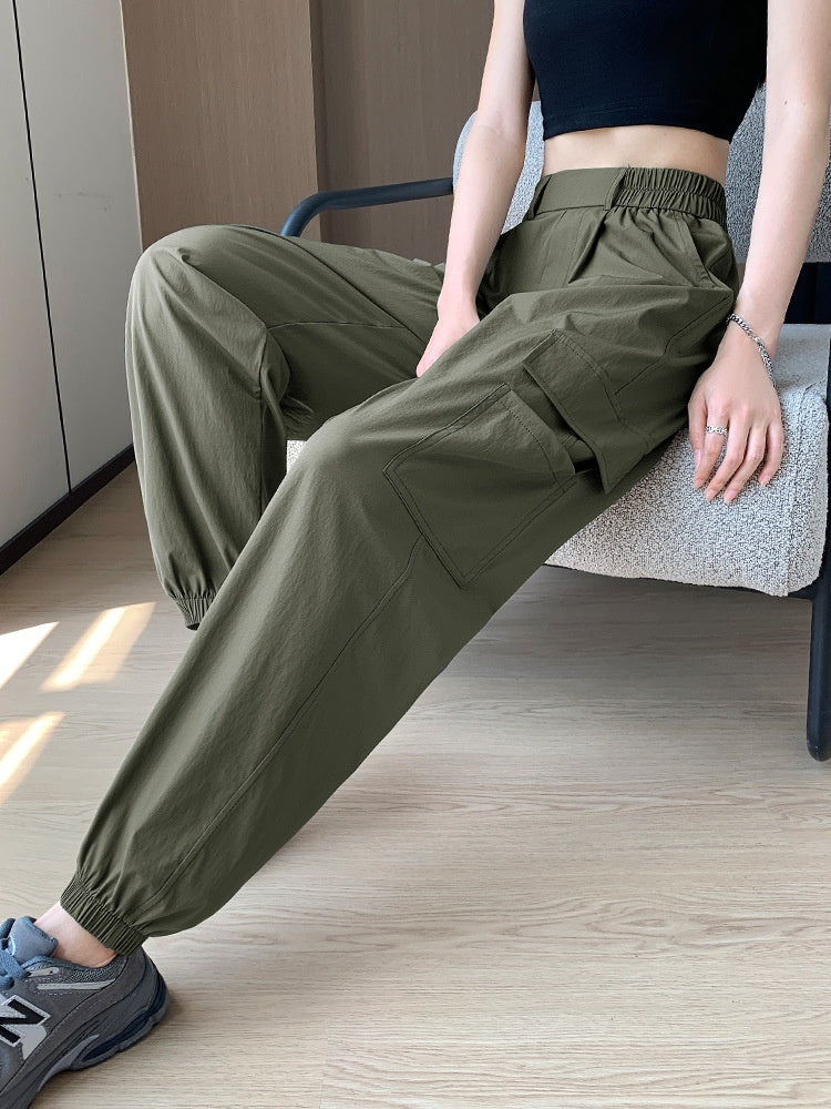 High Waist Drooping Sports Women's Pants