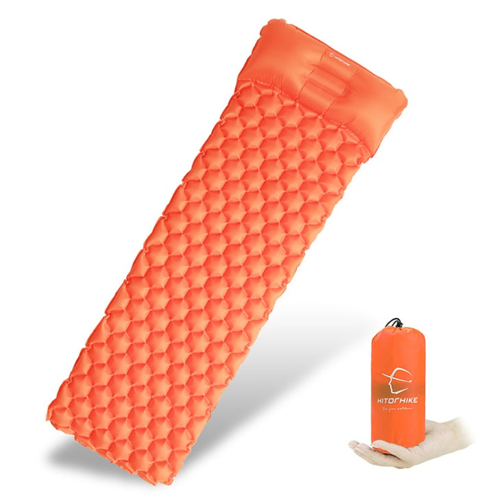 Colchoneta inflable de nido de abeja para acampar al aire libre