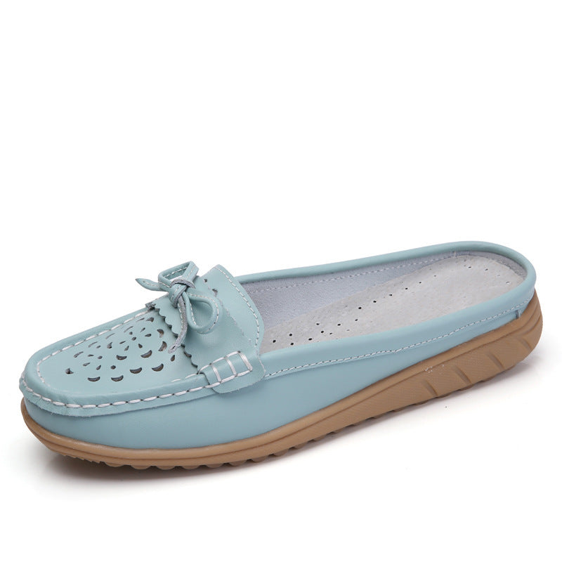 Women's Sandals, Non Slip And Wear-resistant, With A Toe Cap And A Half Trailer In Large Size