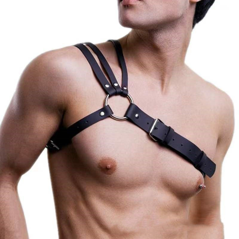Men's Fashion Casual Wide Leather Binding Shoulder Strap