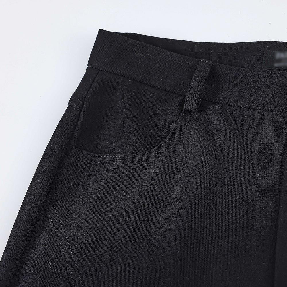 Men's Solid Color Wide Leg Overalls