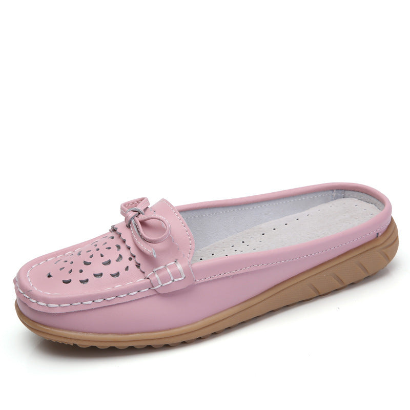 Women's Sandals, Non Slip And Wear-resistant, With A Toe Cap And A Half Trailer In Large Size