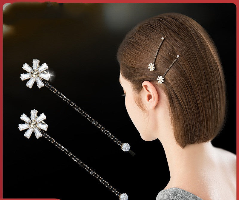 Hairpin side clip short headdress