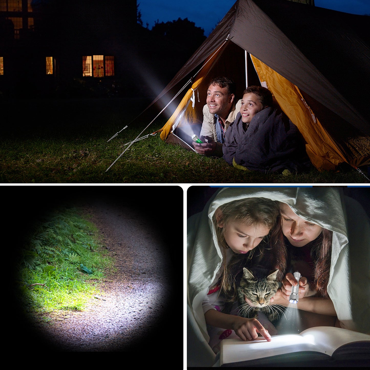 Mini llavero Luz de emergencia de noche linterna de Camping linterna LED portátil llavero de aluminio