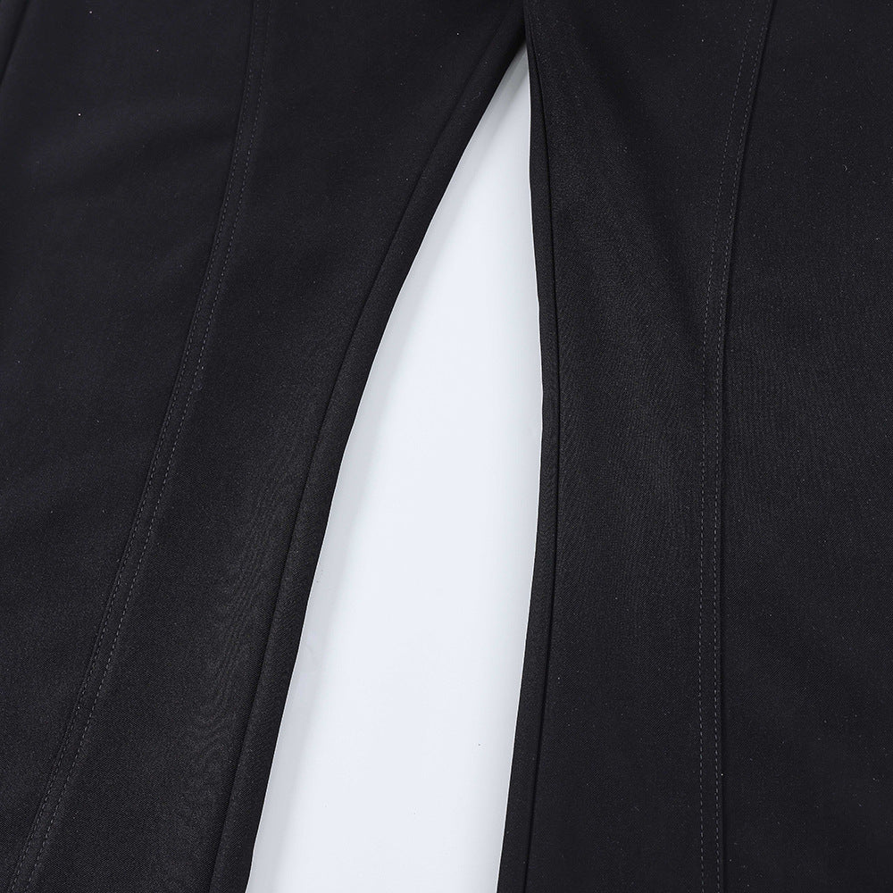 Men's Solid Color Wide Leg Overalls