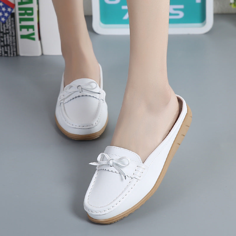 Women's Sandals, Non Slip And Wear-resistant, With A Toe Cap And A Half Trailer In Large Size