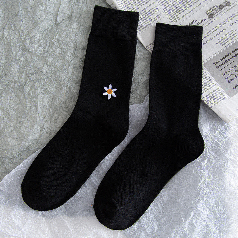 Stars And Moon Pure Color High-top Stockings Jk Socks Tide Socks