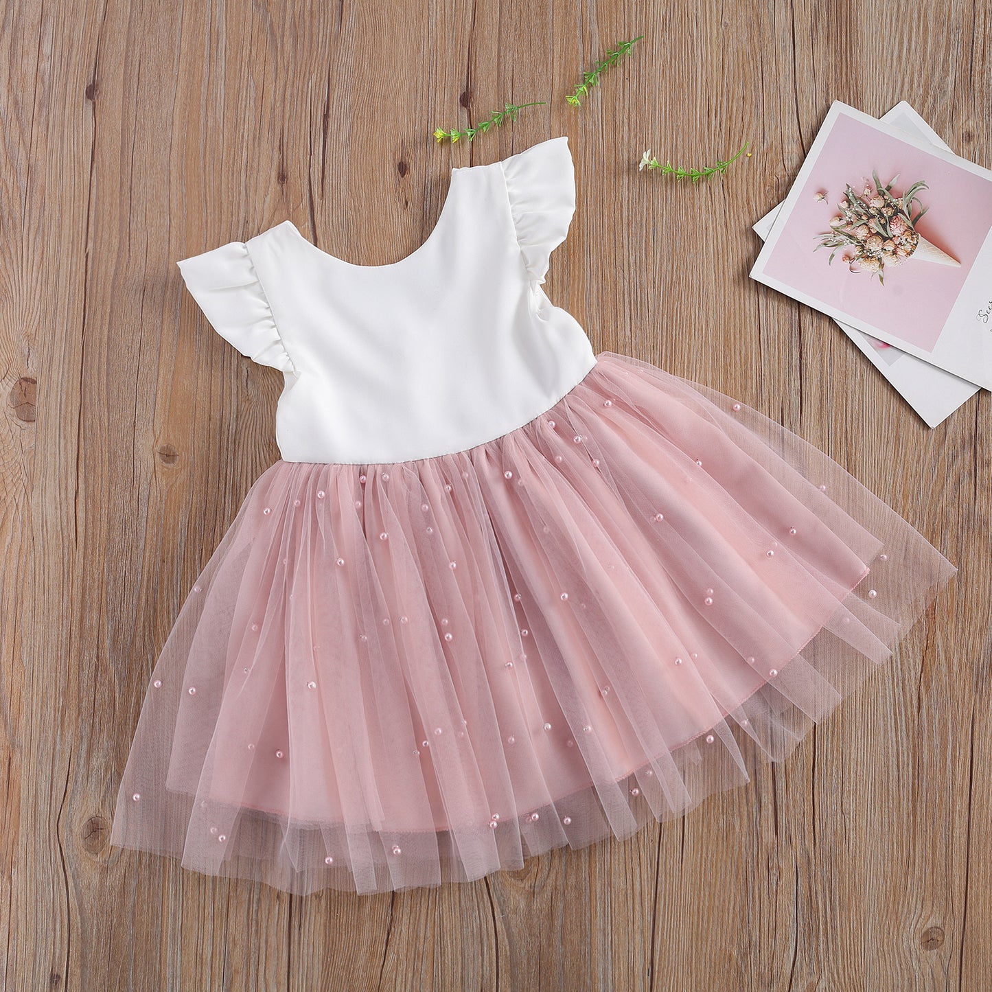New Girls' Dress Korean Style Cute Princess Dress Children Mesh Tulle Tutu Dress Flower Girl Costume