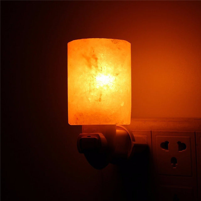 Lámpara de luz nocturna de sal de cristal