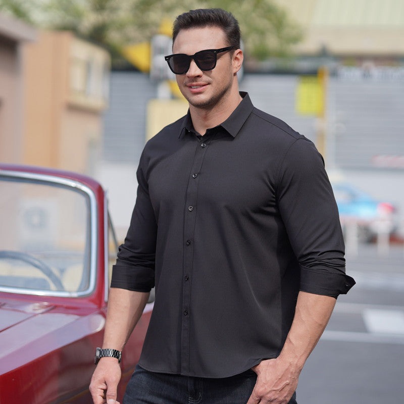 New Large Fat Man Business Casual Professional Shirt Thin