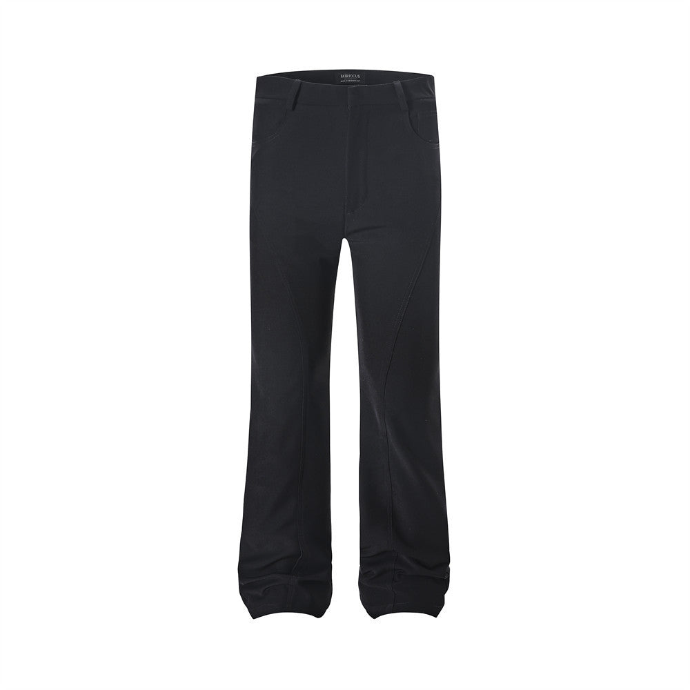 Men's Solid Color Wide Leg Overalls