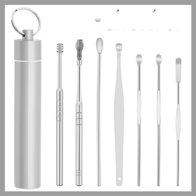 Stainless Steel Household Portable Ear Pick 6-piece Set
