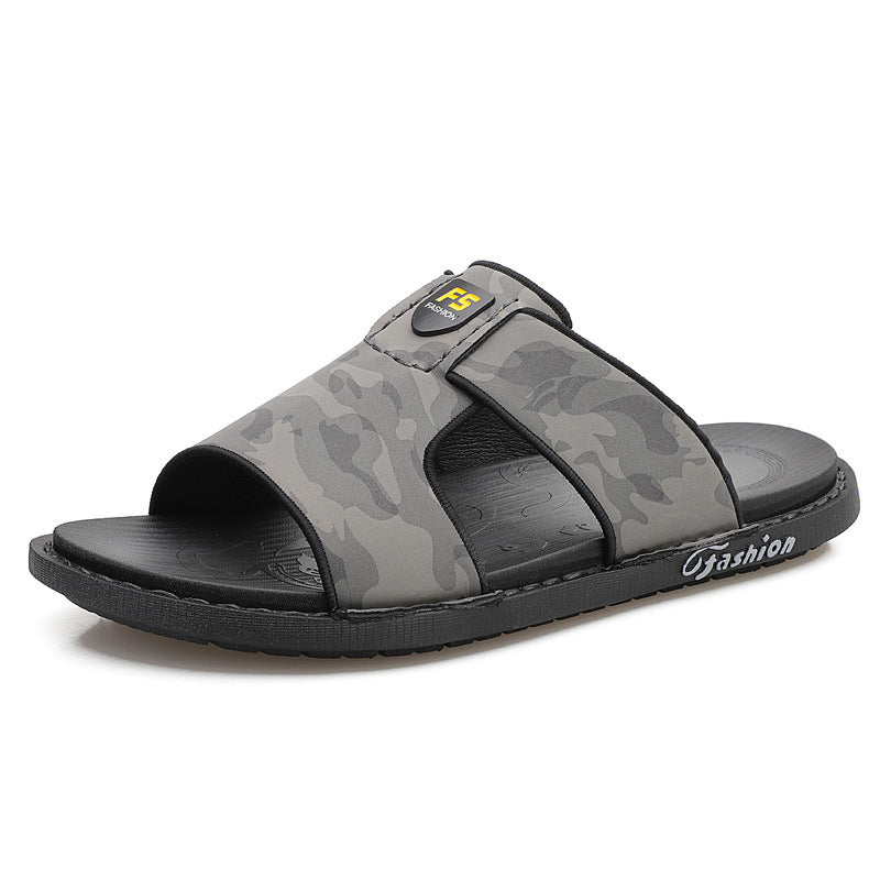 Zapatillas de suela suave de cuero chanclas antideslizantes Zapatos de playa hombres Zapatos