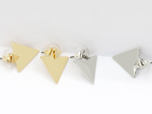European and American foreign trade jewelry wholesale Street shot fashion size asymmetric earrings Geometric triangle earrings earrings