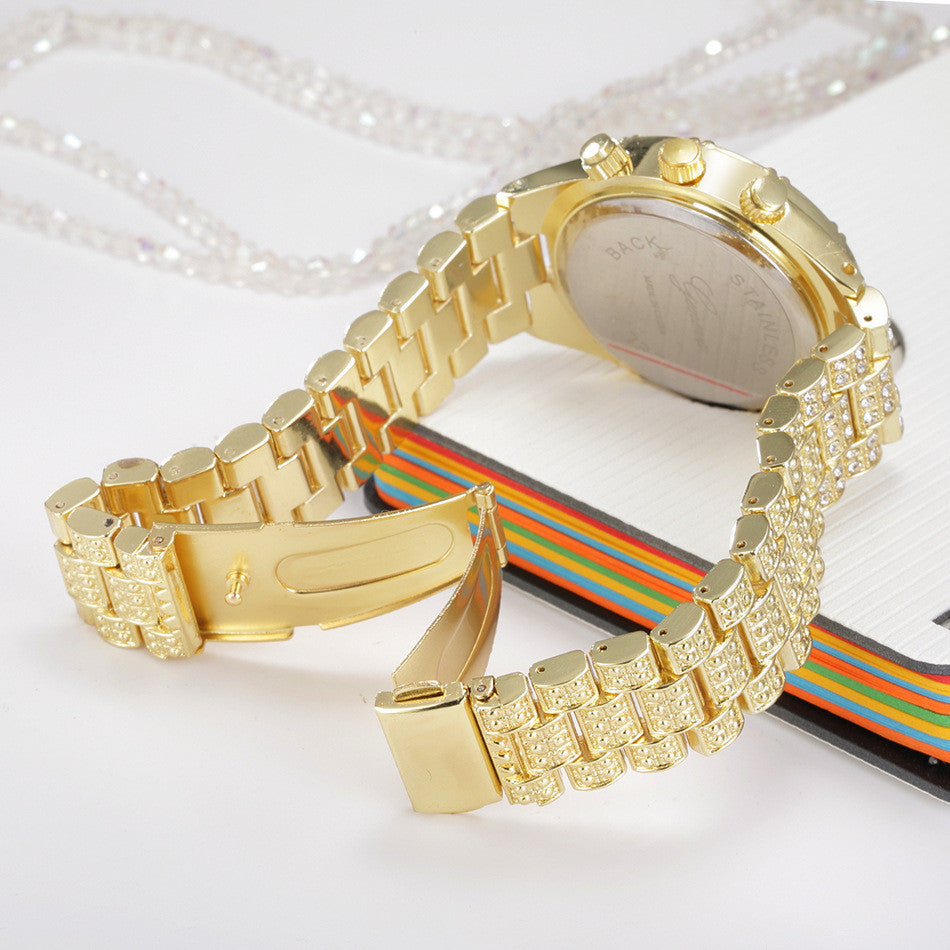 Reloj de pulsera de cristal de cuarzo para mujer reloj de pulsera de moda de acero inoxidable Geneva de lujo reloj para hombre 2021 montre para mujer relojes deportivos