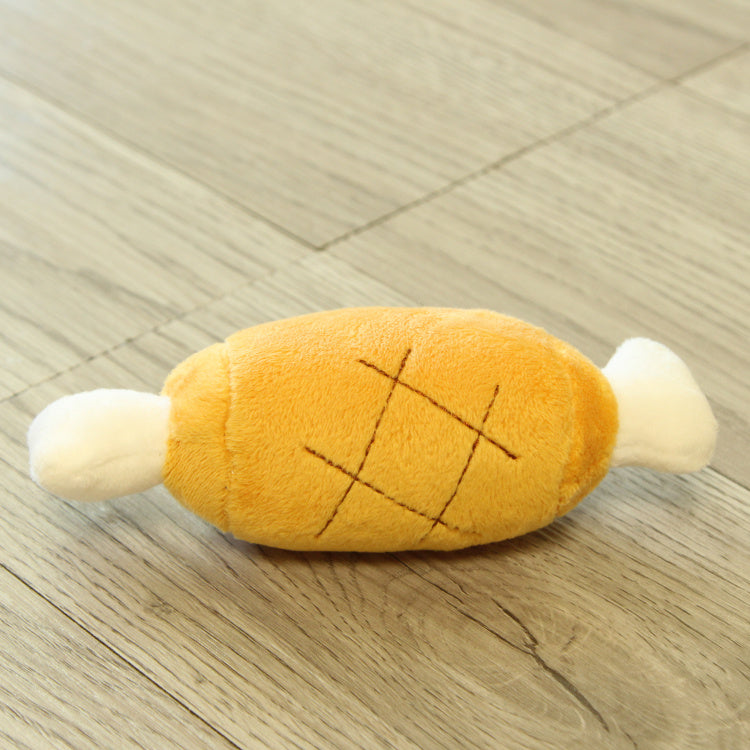 Dog French Afternoon Tea Sound Plush Molar Toy