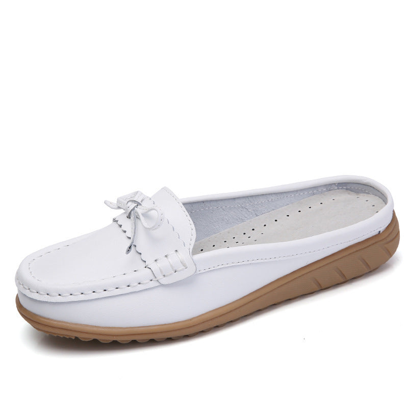 Women's Sandals, Non Slip And Wear-resistant, With A Toe Cap And A Half Trailer In Large Size