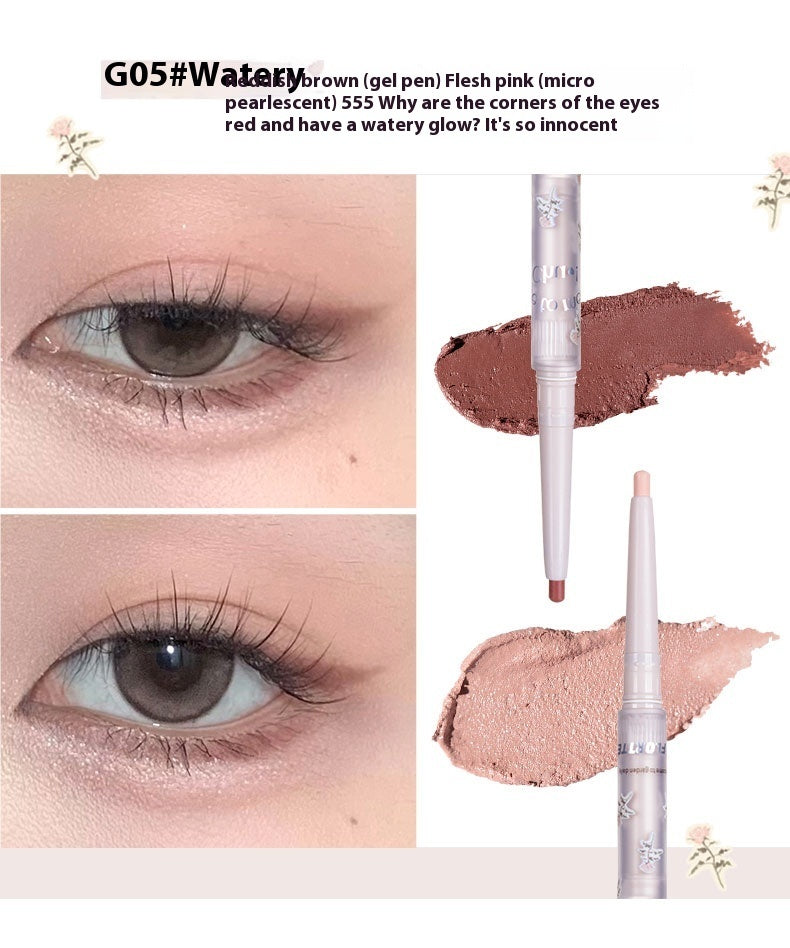 Ultra-fine Three-dimensional Brightening Double-headed Eye Shadow Pen Eye Shadow