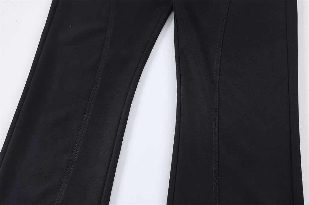 Men's Solid Color Wide Leg Overalls