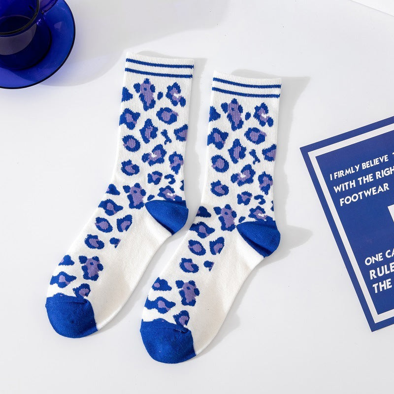 Tube Socks Navy Blue Korean Version Of All-match Japanese Sports