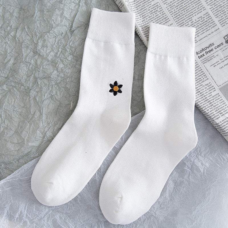 Stars And Moon Pure Color High-top Stockings Jk Socks Tide Socks