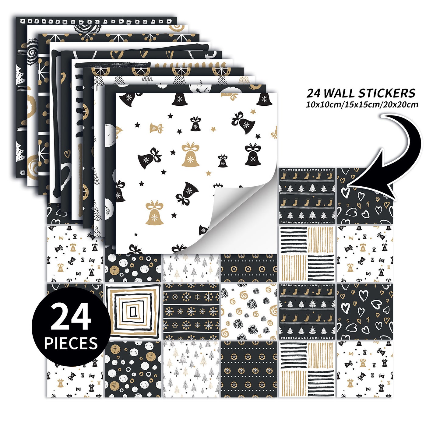 Creative Pattern Self-adhesive Wall Wallpaper Simulation Relief