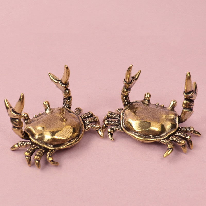 Little Crab Decoration Home Pen Holder Brass Decorations