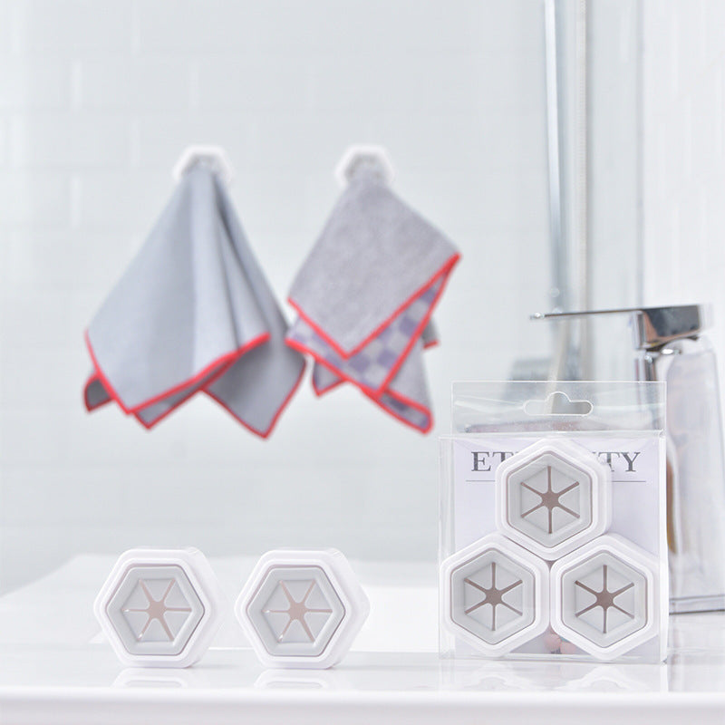Non-perforated Towel Storage Buckle Rag Plug Adhesive Hook