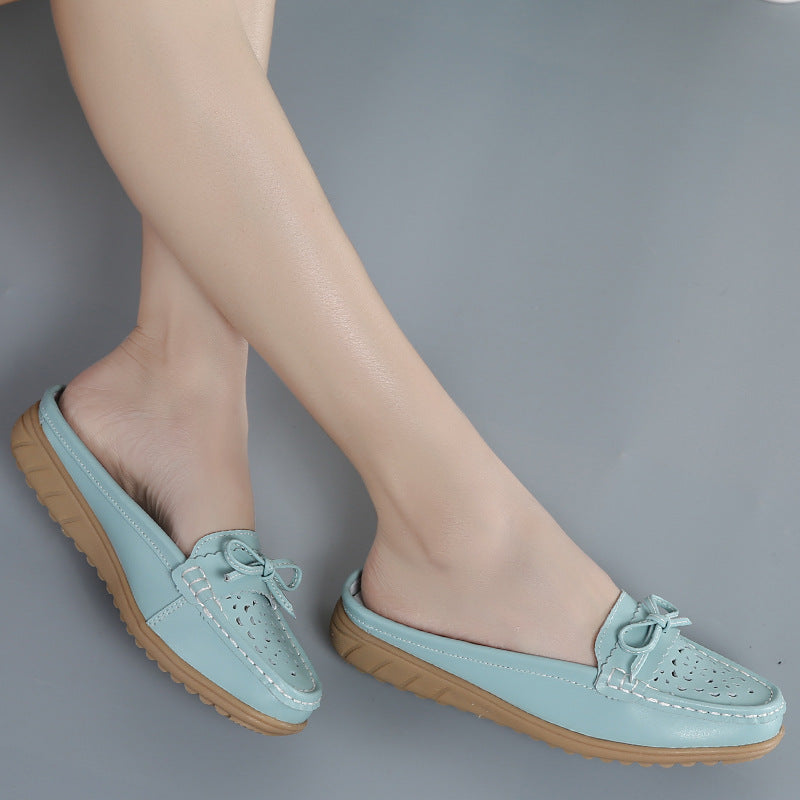 Women's Sandals, Non Slip And Wear-resistant, With A Toe Cap And A Half Trailer In Large Size