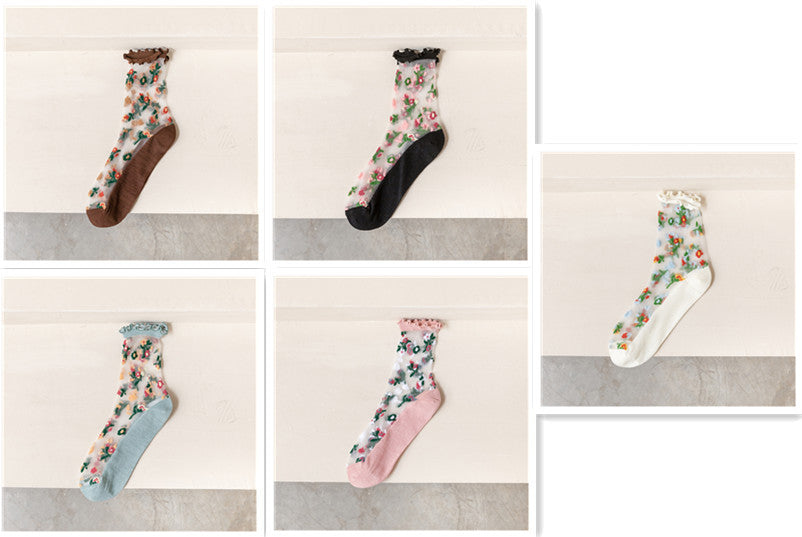 Women's Fashion Personality Crystal Glass Stockings