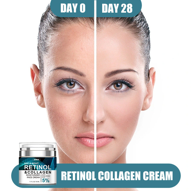 Advanced Retinol Collagen Cream For Face With 5 Hyaluronic Acid Anti-Aging Cream Anti Wrinkle Reduce Fine Lines Lifting And Firming Cream 24-Hour Facial Care Suitable For All Skin Types