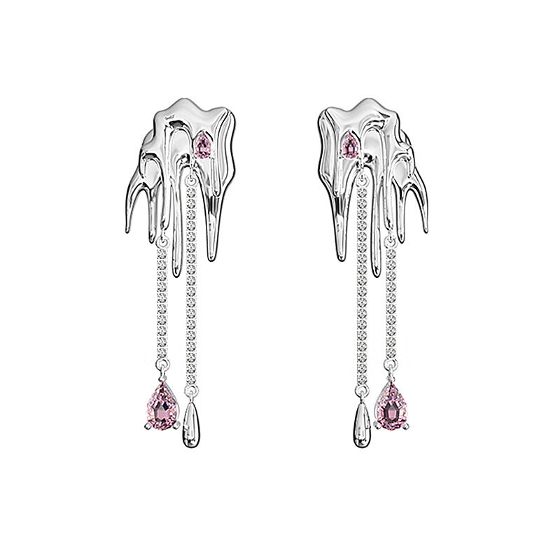 Fashion Personality Earrings Long Tassel New Drop Wax