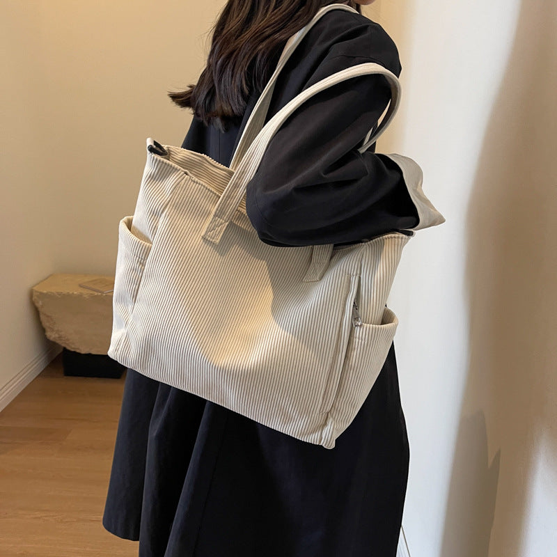 Commuter's All-matching Portable Art Student Large Capacity Shoulder Bag