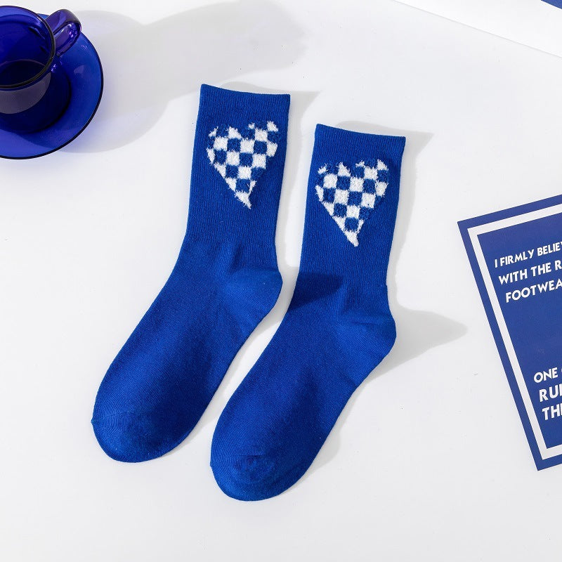 Tube Socks Navy Blue Korean Version Of All-match Japanese Sports