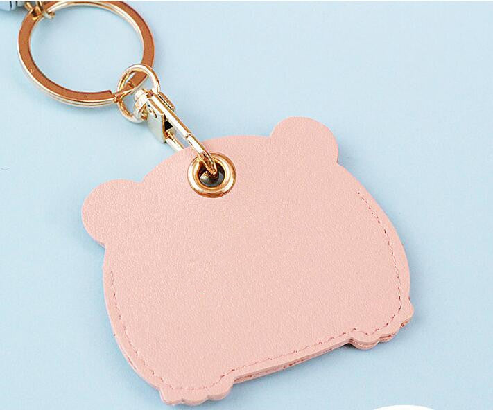 Cute Cartoon Panda PU Keychain
