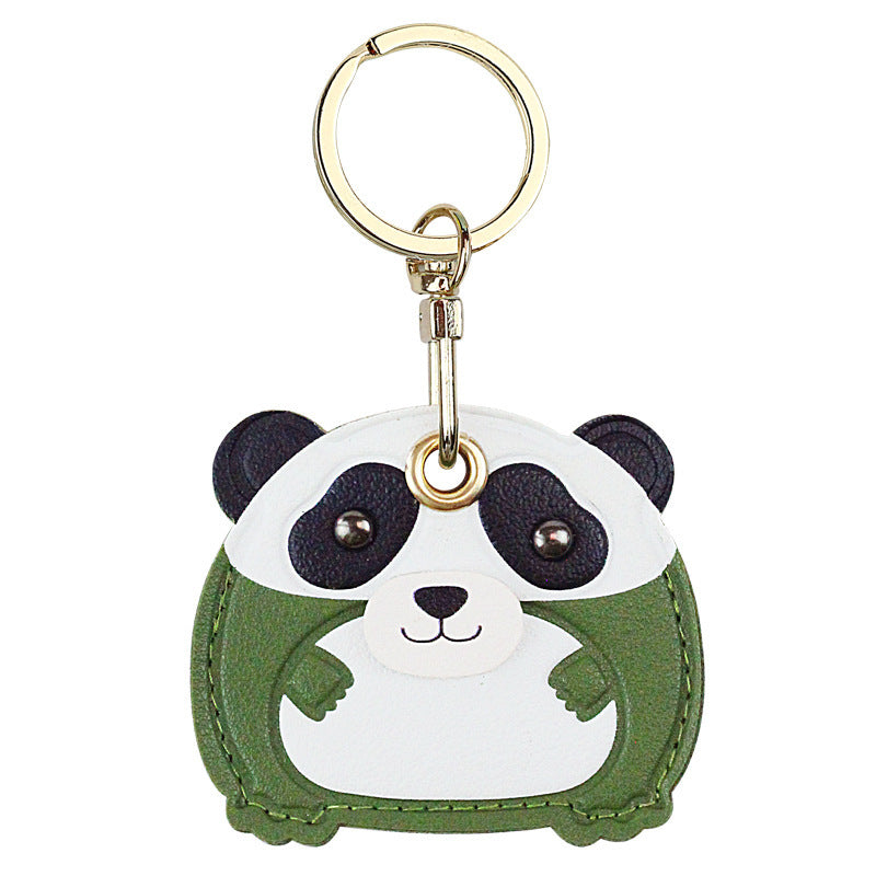 Cute Cartoon Panda PU Keychain