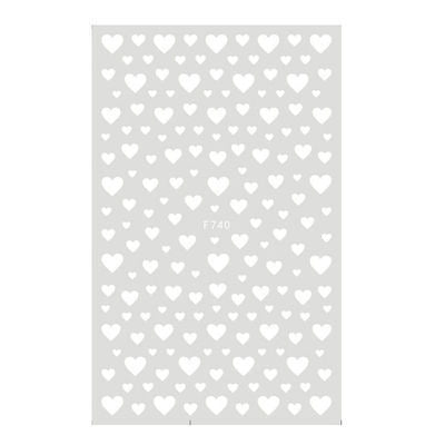 New Nail Stickers Paper Net Red White Love Star Adhesive Nail Decals
