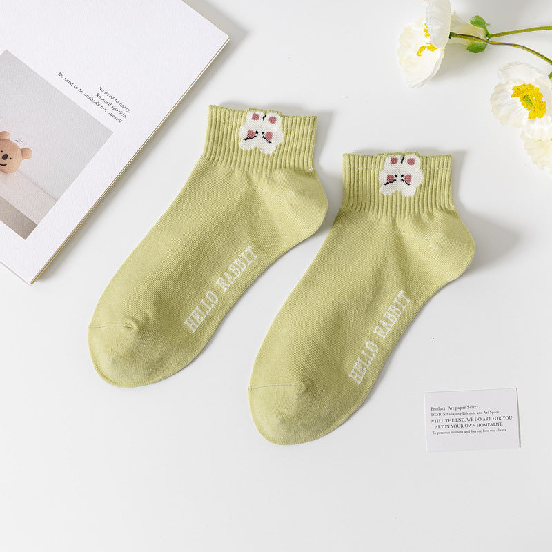 Women's Fashion Casual Combed Cotton Short Tube Socks