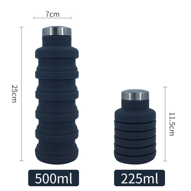 Taza plegable de silicona portátil al aire libre taza retráctil