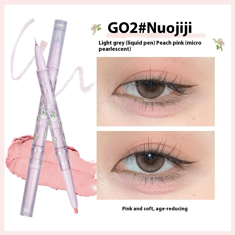 Ultra-fine Three-dimensional Brightening Double-headed Eye Shadow Pen Eye Shadow