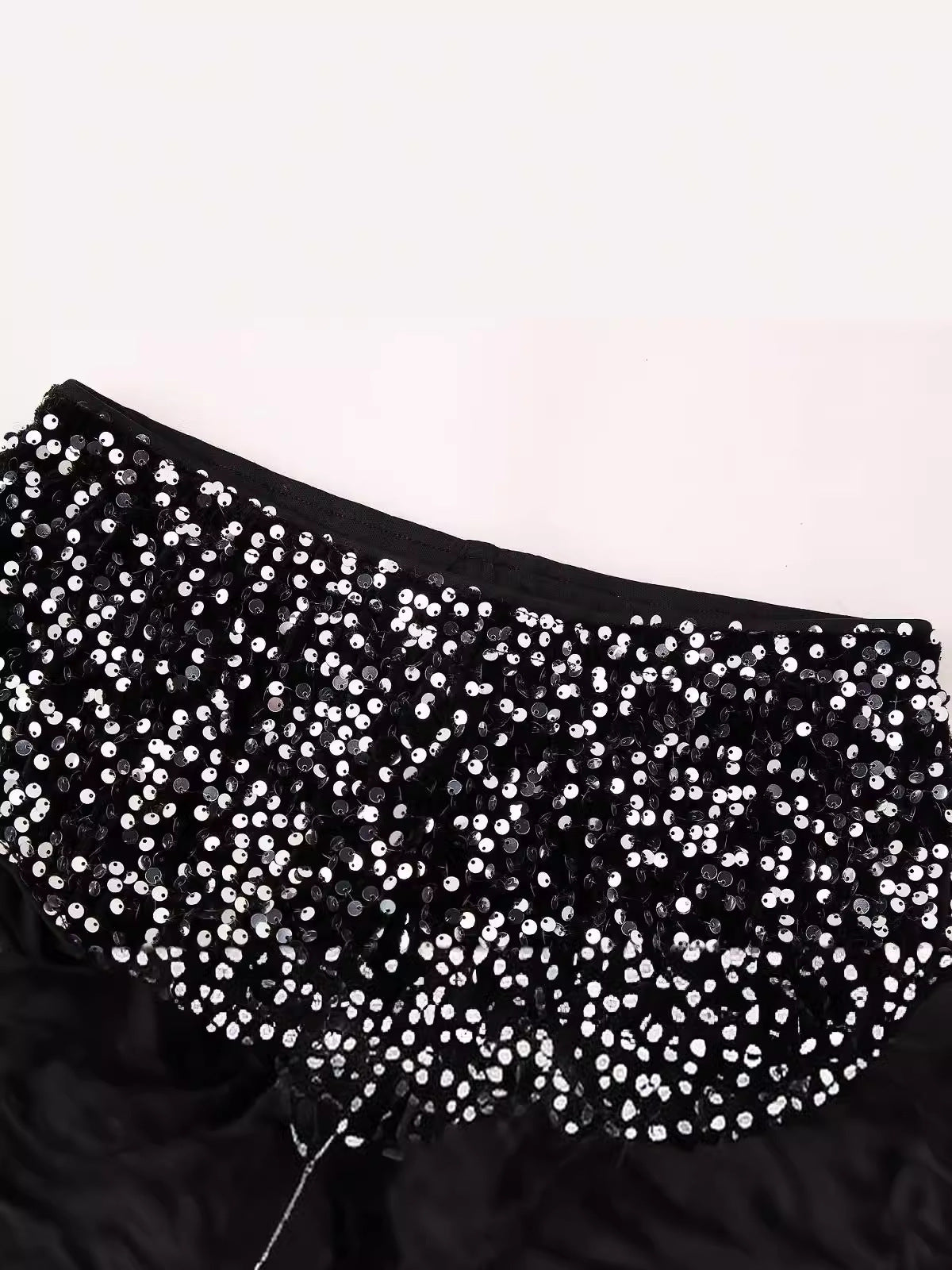 Street Style Sequin Slim Fit Slimming Versatile Shorts