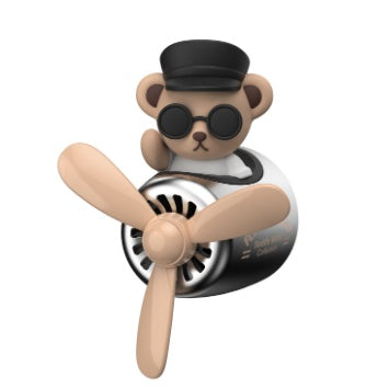 Ornamentos de aromaterapia para salida de aire de coche con osos aviadores