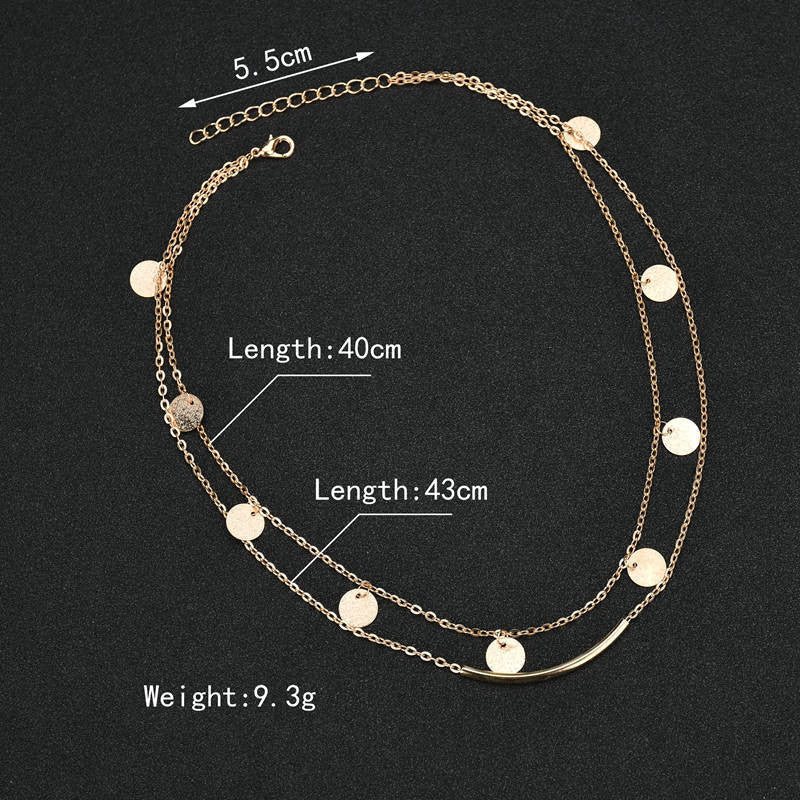 Europa y los Estados Unidos con gran colgante de joyería comercio de la calle de la frontera de moda clásica multi collar de lentejuelas fabricantes