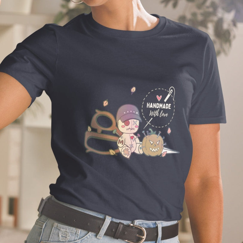 European And American Solid Color Round Neck Digital Printed T-shirt