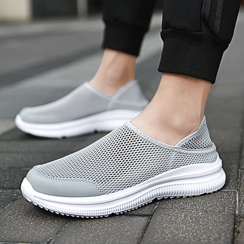 Zapatos de hombre deslizantes en Zapatos perezosos sandalias de malla transpirable zapatillas Zapatillas ligeras Tenis Femenino Zapatos
