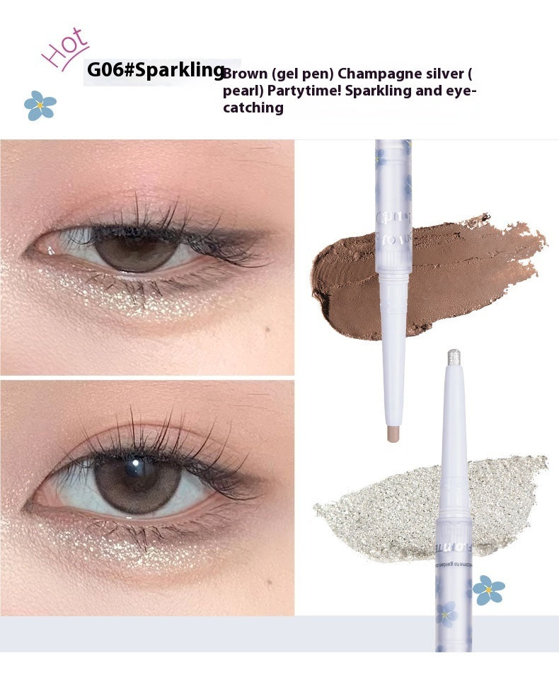 Ultra-fine Three-dimensional Brightening Double-headed Eye Shadow Pen Eye Shadow