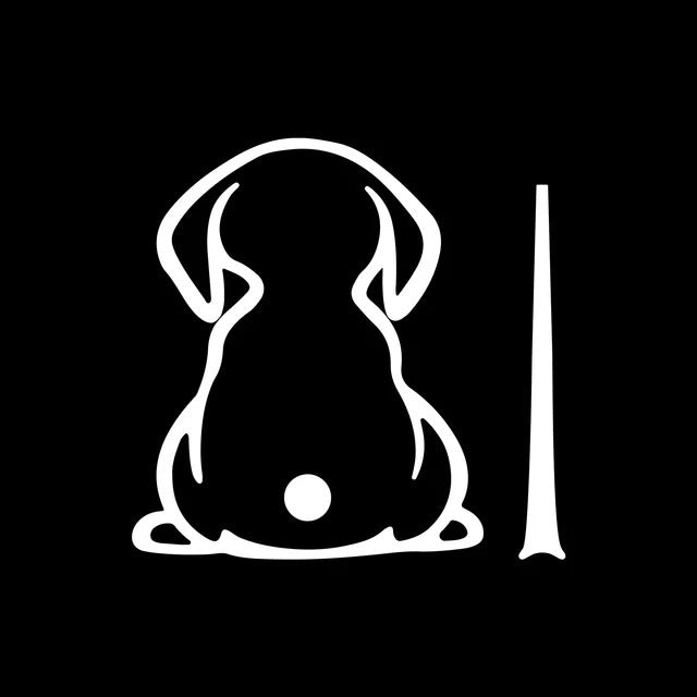 Wiper Back Shadow Dog Rear Gear Glass Paster Automobile Sticker