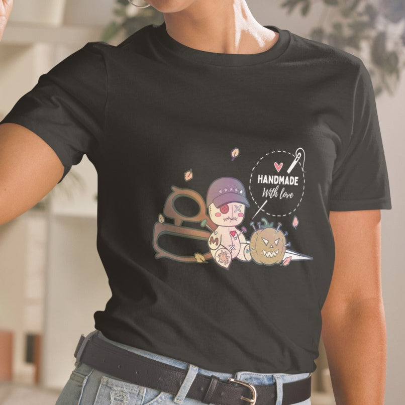 European And American Solid Color Round Neck Digital Printed T-shirt